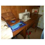 sewing table with machine