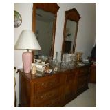 dresser with two mirrors 