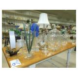 lamp and glass vases 