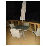 patio table with four chairs 