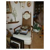 chair and picture frames 