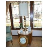 end table and lamp 