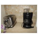 toaster and coffee pot