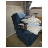 recliner and pillows 