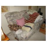 sofa and blankets 