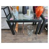 Crate & Barrel Glass End Tables