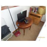 side table and monitor 