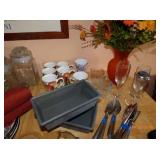 glasses and kitchen items 