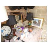 lamps and glassware 