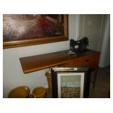 sewing machine and table 