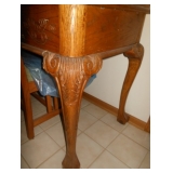 details of vintage roll top desk 
