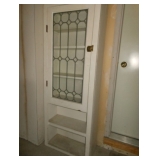 leaded glass pantry cabinet 