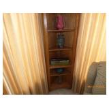 corner display with home decor