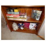 book shelf with misc. items
