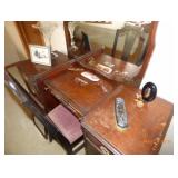 close up of vintage vanity