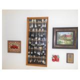 collectible spoons and other home decor 