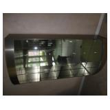 silver curio with mirror 