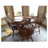 table and six chairs 