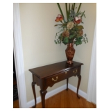 side table and plant 