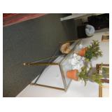 glass and brass sofa table