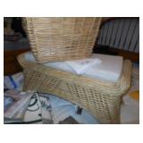 wicker ottoman