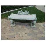 cement outdoor bench