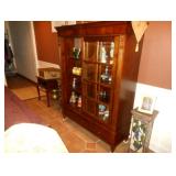 curio with collectibles