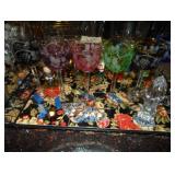 moser colored crystal wine glasses