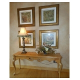 sofa table and artwork 