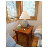 end table and lamp 