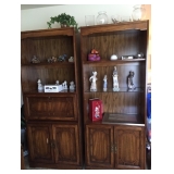 bookshelf and secretary desk