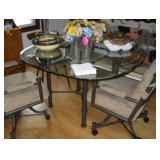 glass top table and chairs 