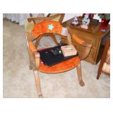 accent chair and laptops 