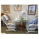 glass top table and chairs 