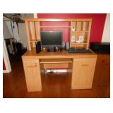 desk and computer 