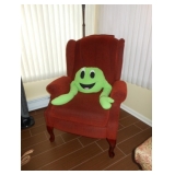 arm chair and stuffed animal 