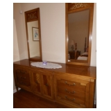 dresser with two mirrors 
