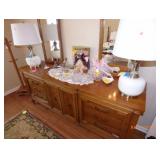 dresser with two mirrors 