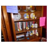 book shelf and books