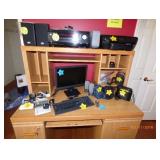 desk and computer 