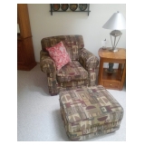 Arm chair with ottoman 