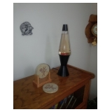 lava lamp and coasters 