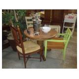 round table and miscellaneous chairs 