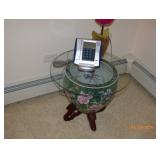 glass top end table 