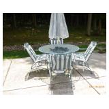 patio table and four chairs 