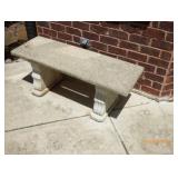 cement garden bench 