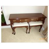 sofa table and stools 