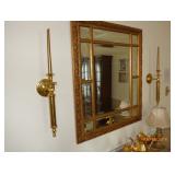 mirror and candle sconces 