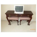 sofa table and stools 