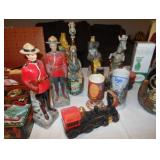 collectible figurines and decanters 